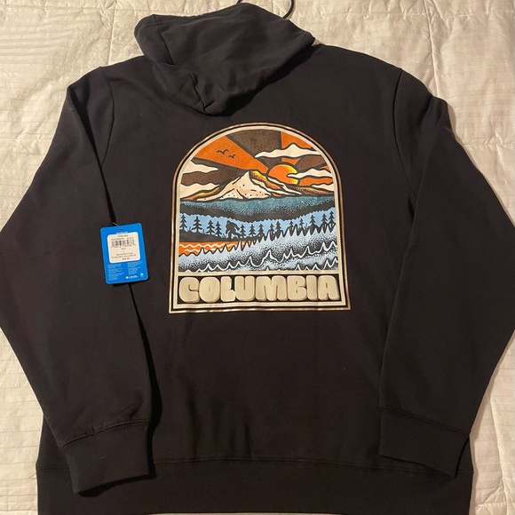 Columbia Black Hoodie with Scenic Graphic - Picture 1 of 4